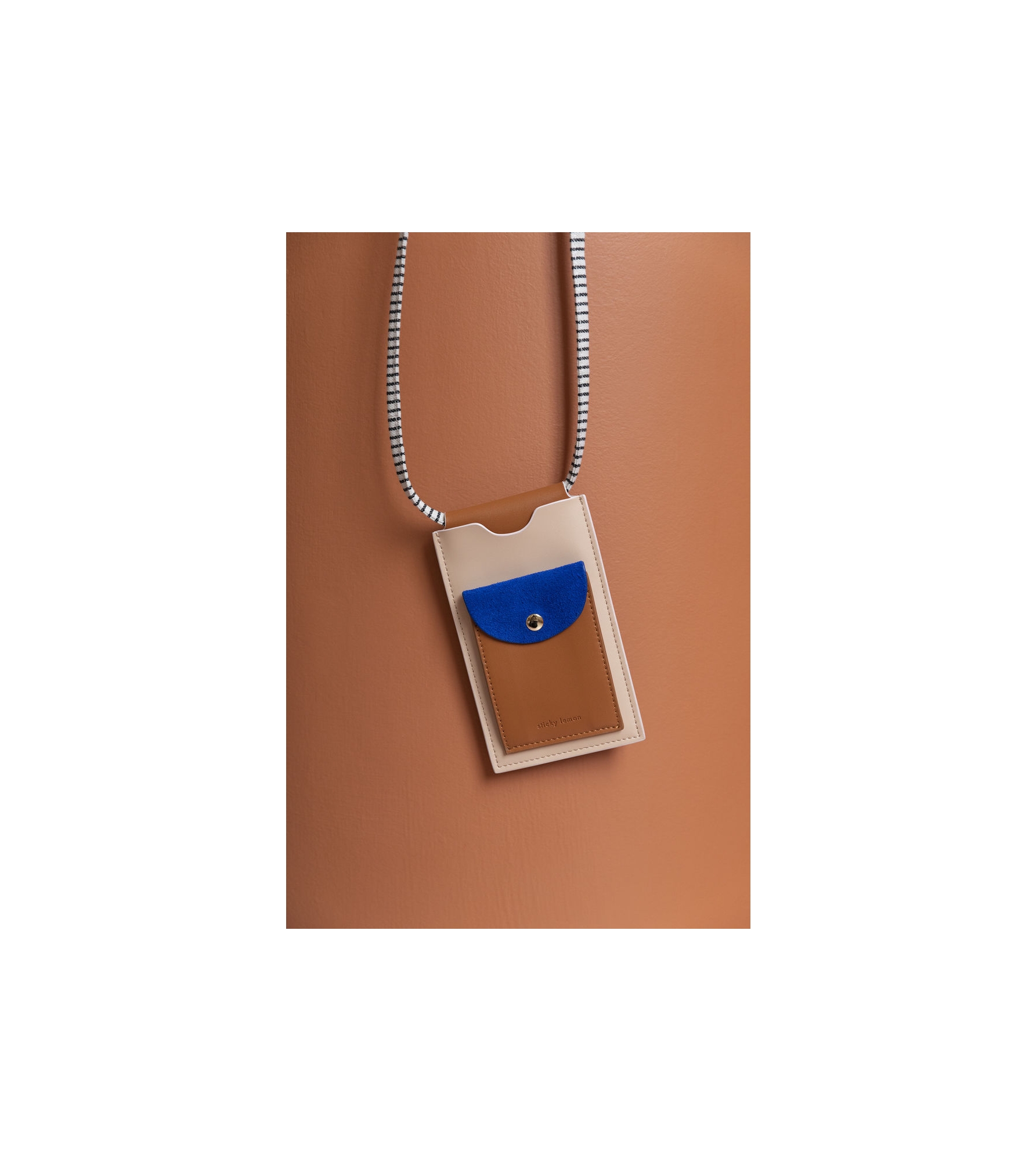 1801610 - The Sticky Sis Club - phone pouch - cinnamon brown + clay beige + azure blue (2).jpg