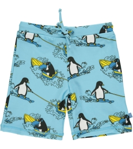 Pingviinimustriga UV50 ujumispüksid / sinine